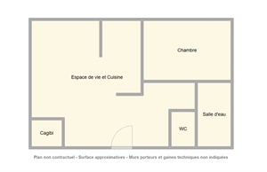 appartement à la vente -   75018  PARIS, surface 44 m2 vente appartement - APR750643